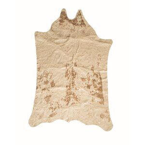 Luxe Home Decor Classic Faux Hide Rug | 1-Piece | Oatmeal | 5.25'x7.5'